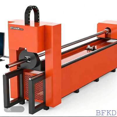 3000W Mini CNC Laser Pipe Cutting Machine with Raycus Laser Source and Dual Pneumatic Chuck for 90-170mm Pipes