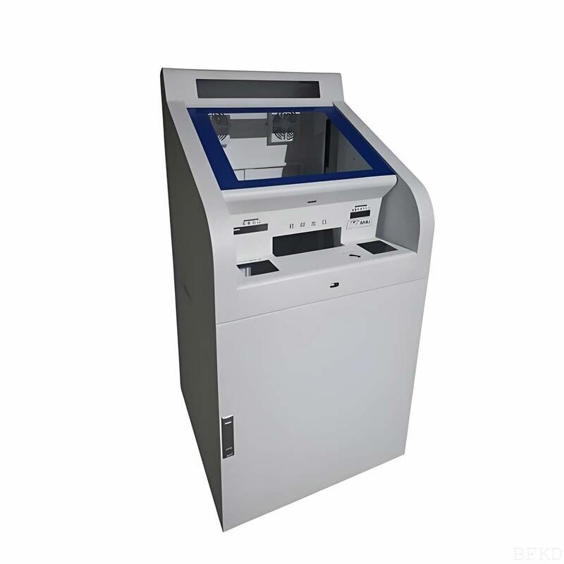 Custom Self-Service Kiosk Metal Enclosure with Precision Sheet Metal Fabrication, High-Grade Steel, and Galvanized Steel with Powder Coating
