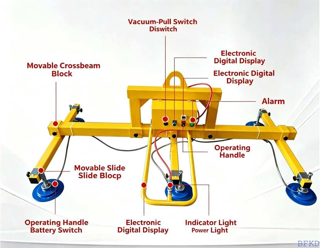 Versatile Pneumatic & Electric Cantilever Vacuum Lifting Device with Strong Suction Cups for Laser Cutting